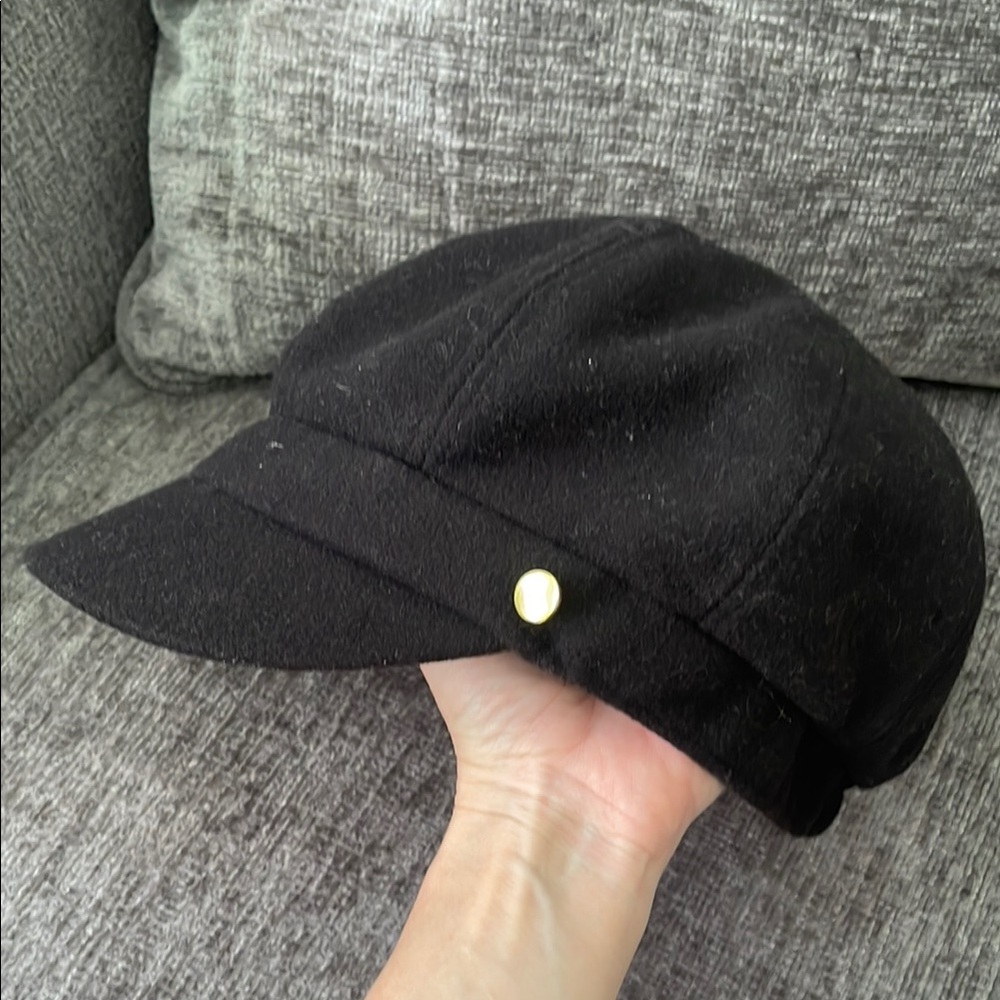 Black Newsboy Cap